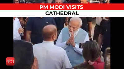 PM Modi visits Delhi's Sacred Heart Cathedral on Easter