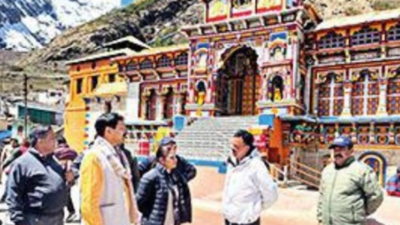 BKTC president reviews ongoing reconstruction work at Badrinath