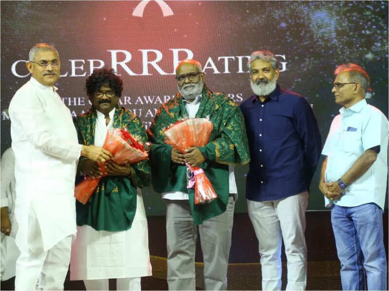 In pics: Telugu film fraternity honors Oscar-winning talents MM Keeravaani and Chandrabose