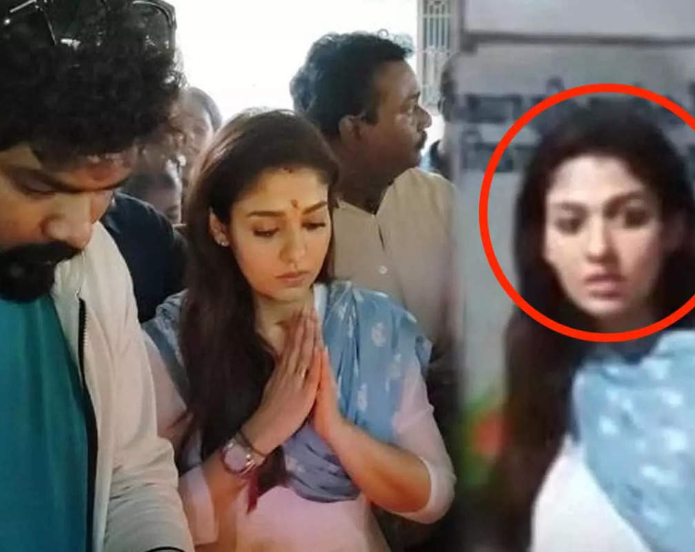 
WATCH! Nayanthara loses her calm as she gets mobbed at a temple
