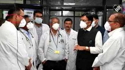 Union health minister Mansukh Mandaviya inspects Covid preparedness in RML hospital