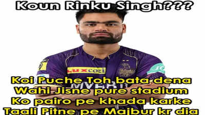 '2 mins silence for those who missed it': Rinku Singh's last over heroics bring down internet