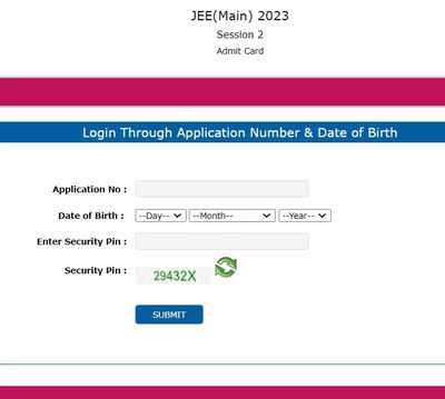 JEE Main Admit Card 2023 for April 12 exam released on jeemain.nta.nic.in, download link here