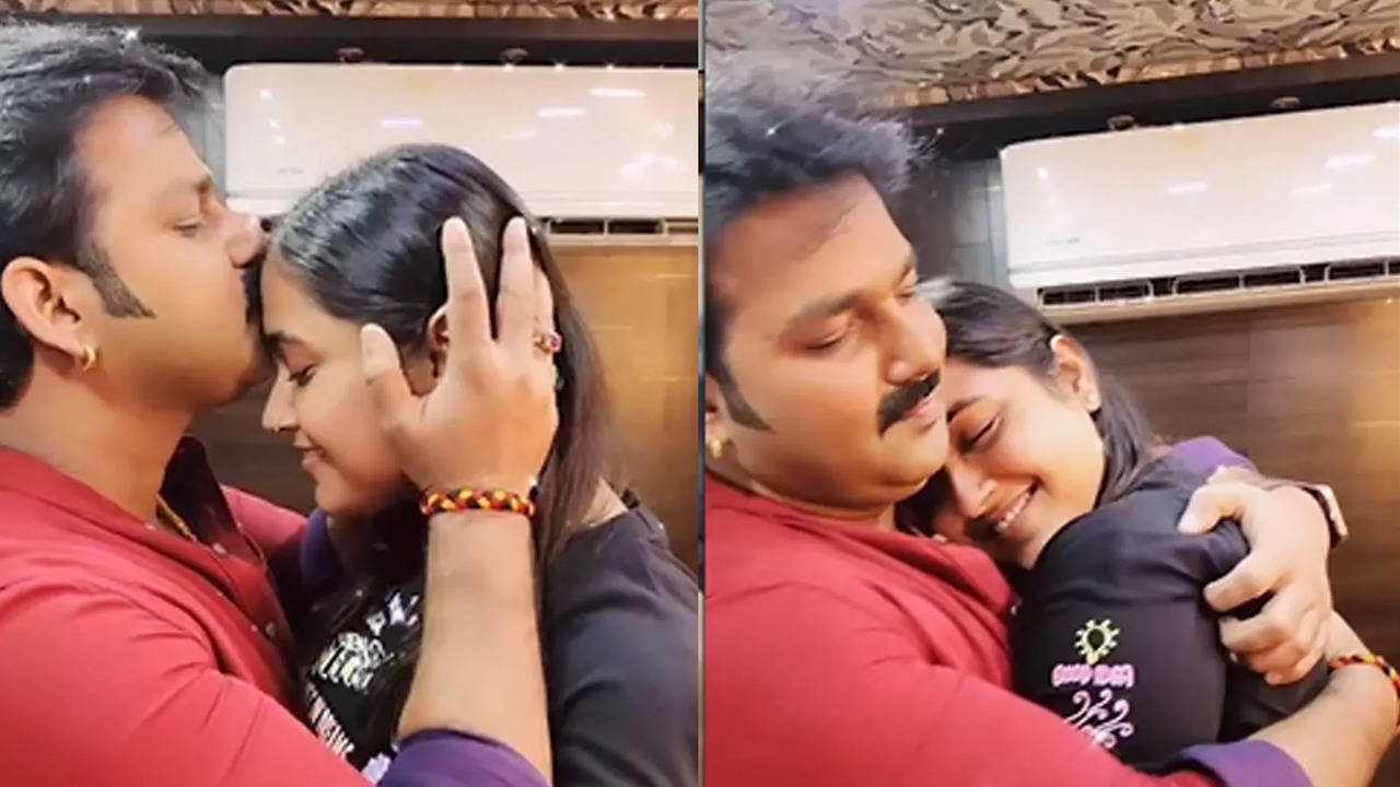 Kajal Raghwani Ka X Video Bhojpuri Heroin Ka - Pawan Singh 'kisses' Kajal Raghwani in his latest romantic video; fans say ' Bhojpuri industry king with the queen' | Bhojpuri Movie News - Times of  India