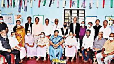 Manipur governor Anusuiya Uikey visits old-age home on birthday
