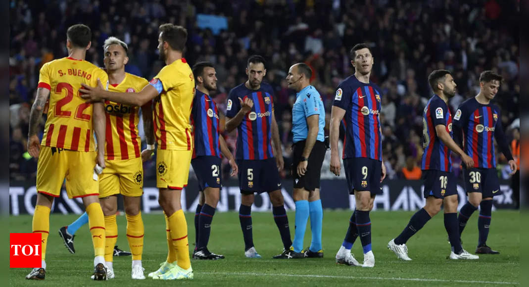 Barcelona held to 0-0 draw by Girona in La Liga | Football News – Times of India