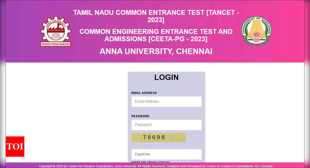 TANCET 2023 final answer key released on tancet.annauniv.edu, direct link – Times of India