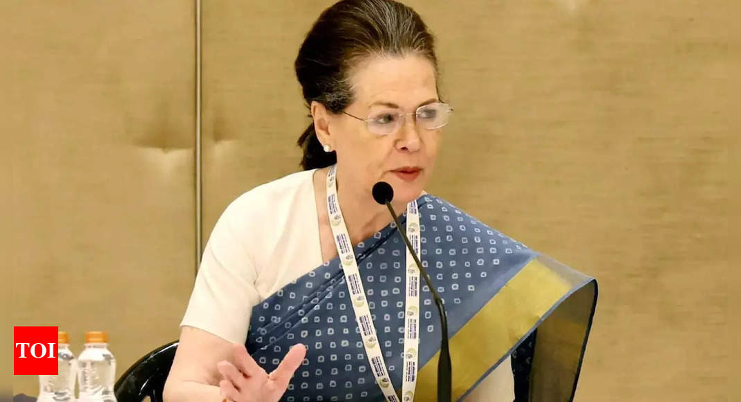 Sonia Gandhi: Congress will join hands with all like-minded political parties to defend Constitution | India News – Times of India