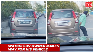 Watch: Man lifts WagonR with bare hands to make space for his SUV