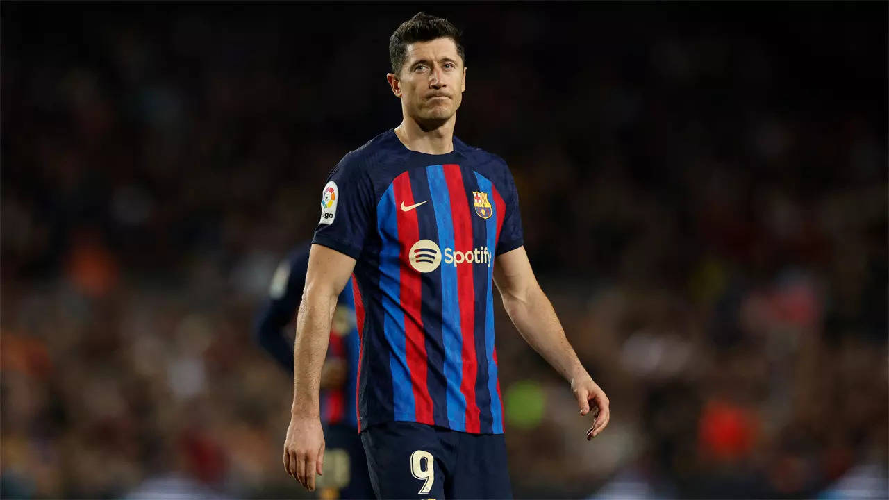 Robert Lewandowski, the FC Barcelona number 9