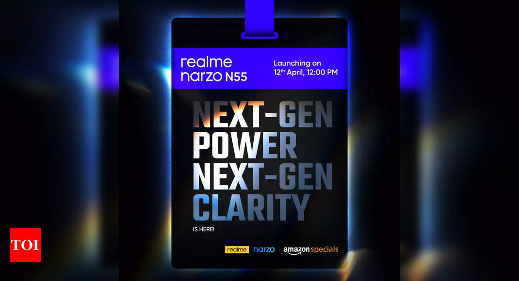 Realme Narzo N55 to launch in India today: How to watch live stream and other details – Times of India