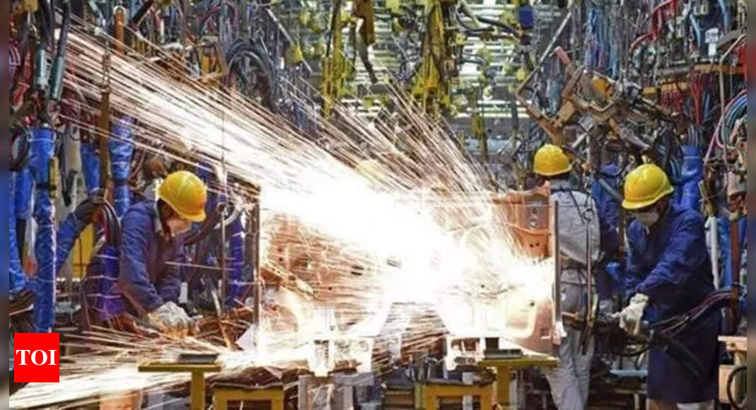 Industrial production rises 5.6% in February – Times of India