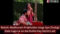 Watch: Madhurani Prabhulkar sings Aye Zindagi Gale Laga Le on Aai Kuthe Kay Karte's set
