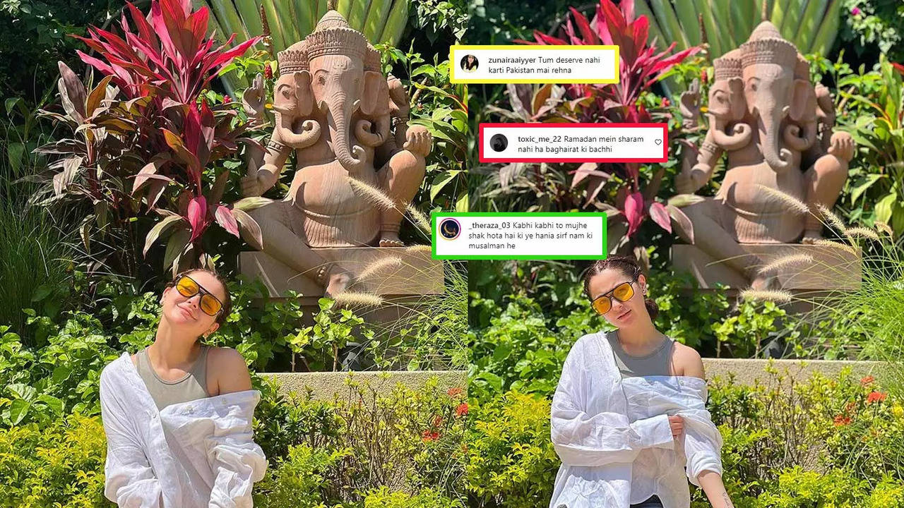 Pakistani actress Hania Aamir gets brutally trolled and humiliated for  posing in front of Ganesha idol: Ramadan mein sharam nahi ha baghairat...