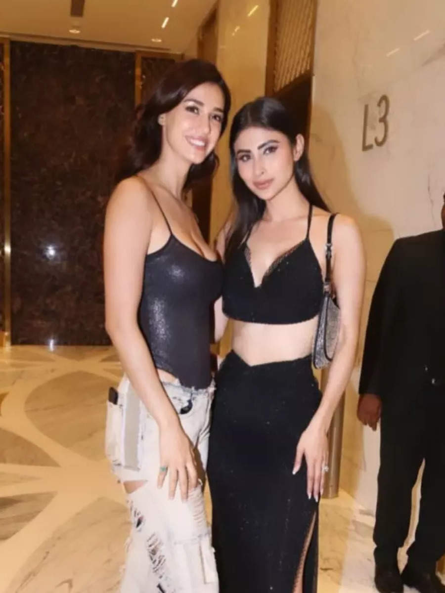 Bffs Mouni Roy And Disha Patani Twin In Black Toiphotogallery 