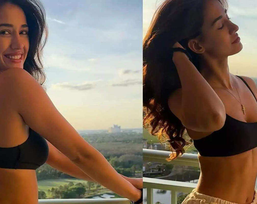 
Hotness alert! Disha Patani flaunts her curves in black bralette; flashes infectious smile
