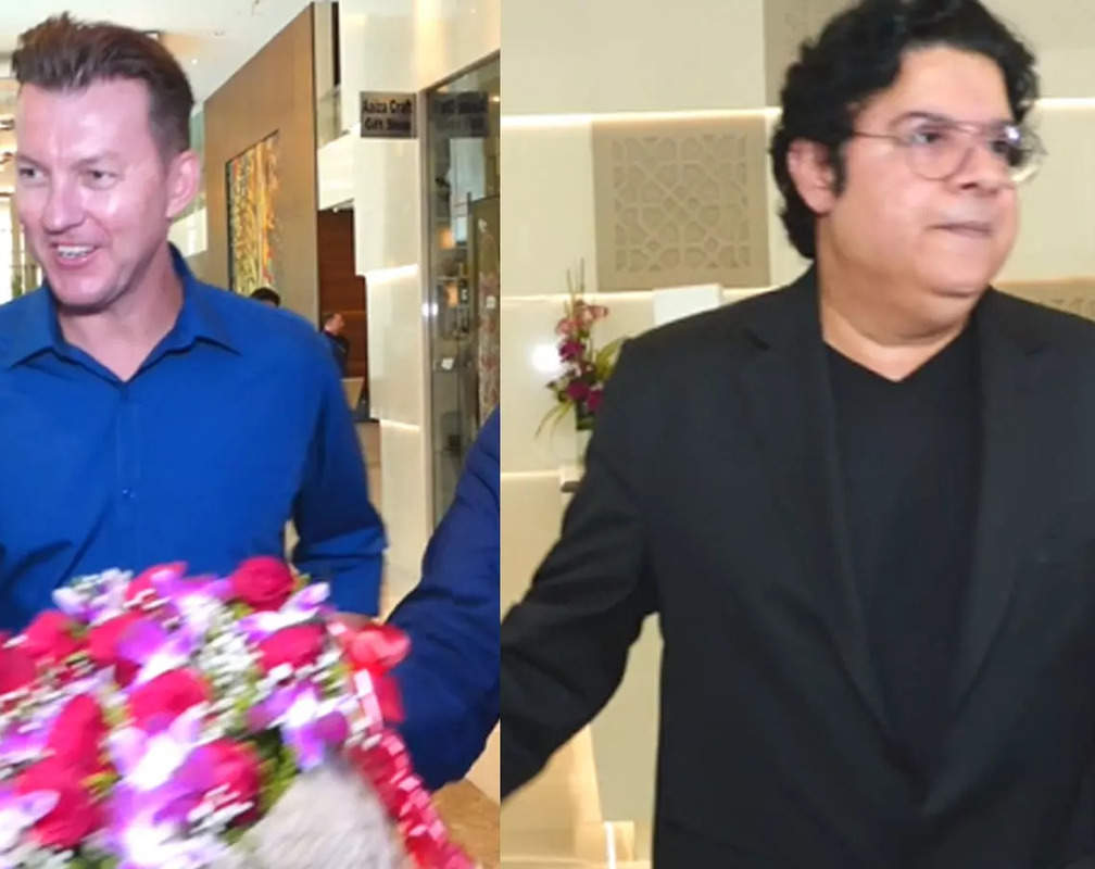 
Watch: Brett Lee and Sajid Khan clicked at an event in Mumbai
