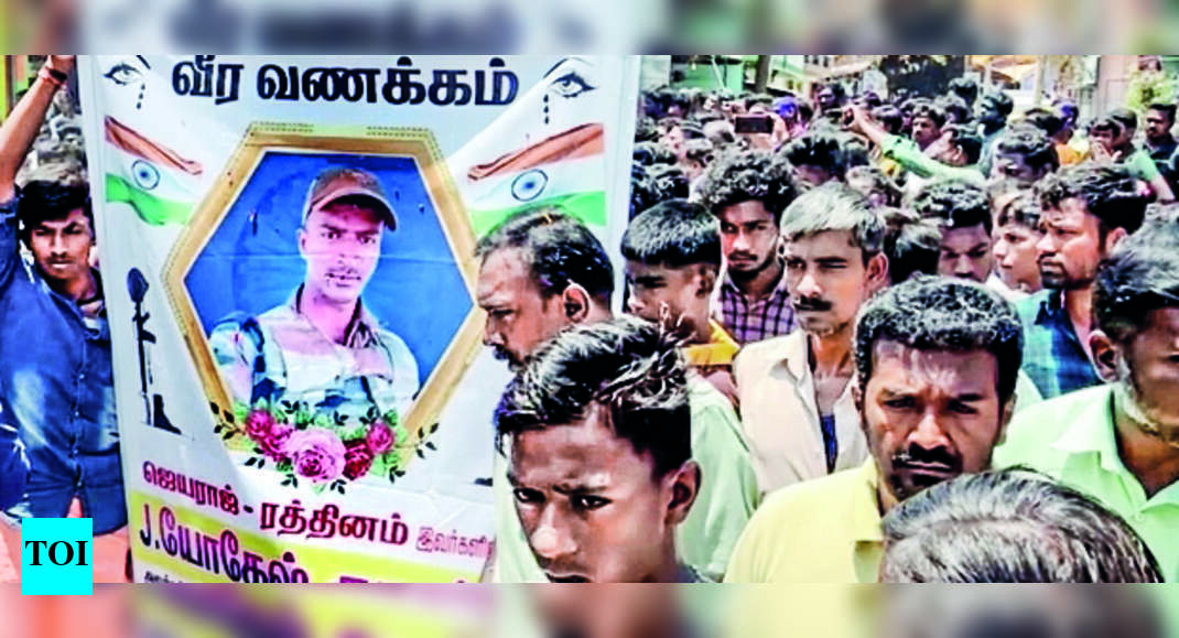 Tamil Nadu Kin Of Slain Soldiers Protest Demanding Military Honours