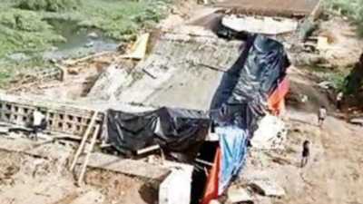 Slab of under-construction bridge collapsed after crane hit in Surat