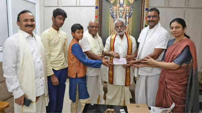 Tirupati trust receives Rs 1 crore donation from Hyderabad devotee
