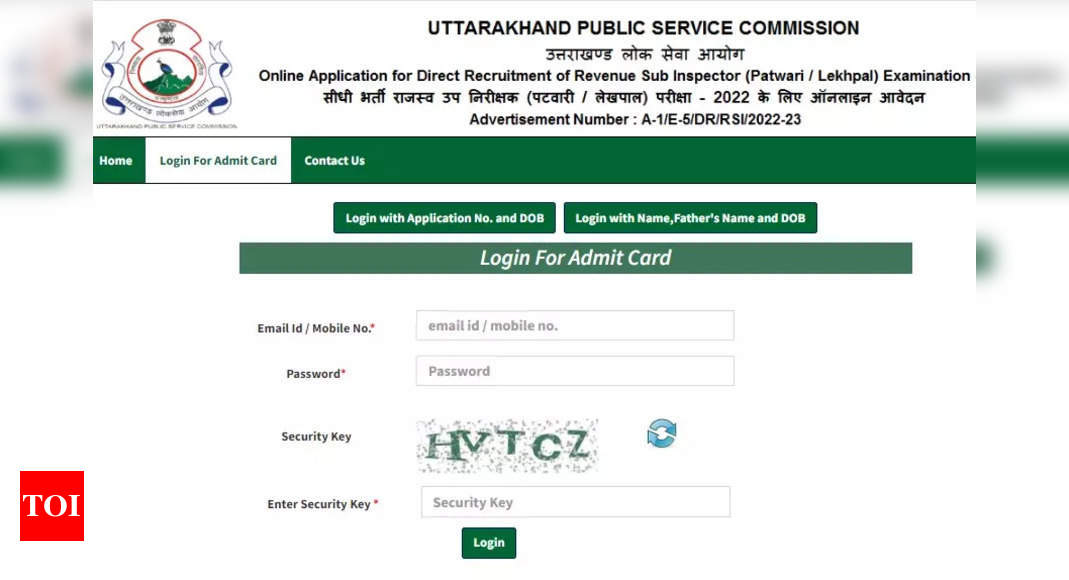 UKPSC पटवारी, लेखपाल DV एडमिट कार्ड 2023 psc.uk.gov.in पर जारी, डाउनलोड करने के लिए सीधा लिंक – टाइम्स ऑफ इंडिया
