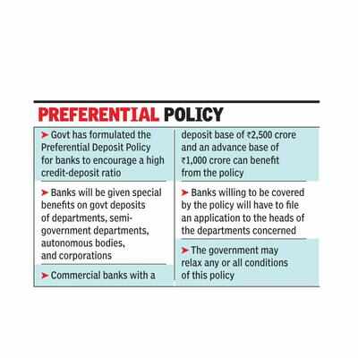Govt’s benefits to banks hinge on credit-deposit ratio