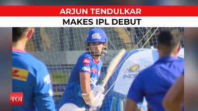 Arjun Tendulkar, son of legendary cricketer Sachin Tendulkar, makes his IPL debut against KKR