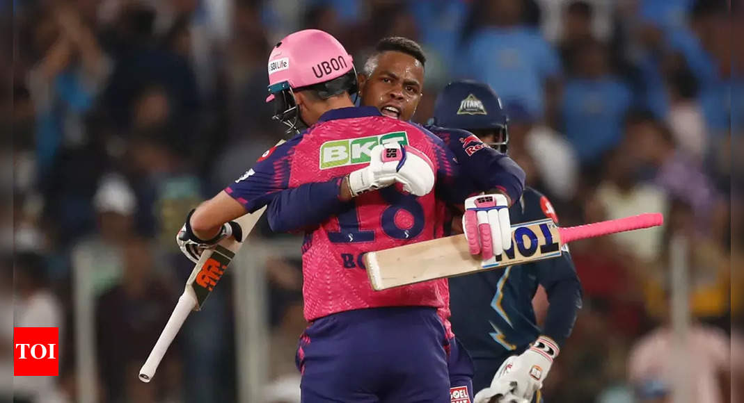 GT vs RR Highlights: Shimron Hetmyer, Sanju Samson star in Rajasthan Royals’ first ever win over Gujarat Titans | Cricket News – Times of India