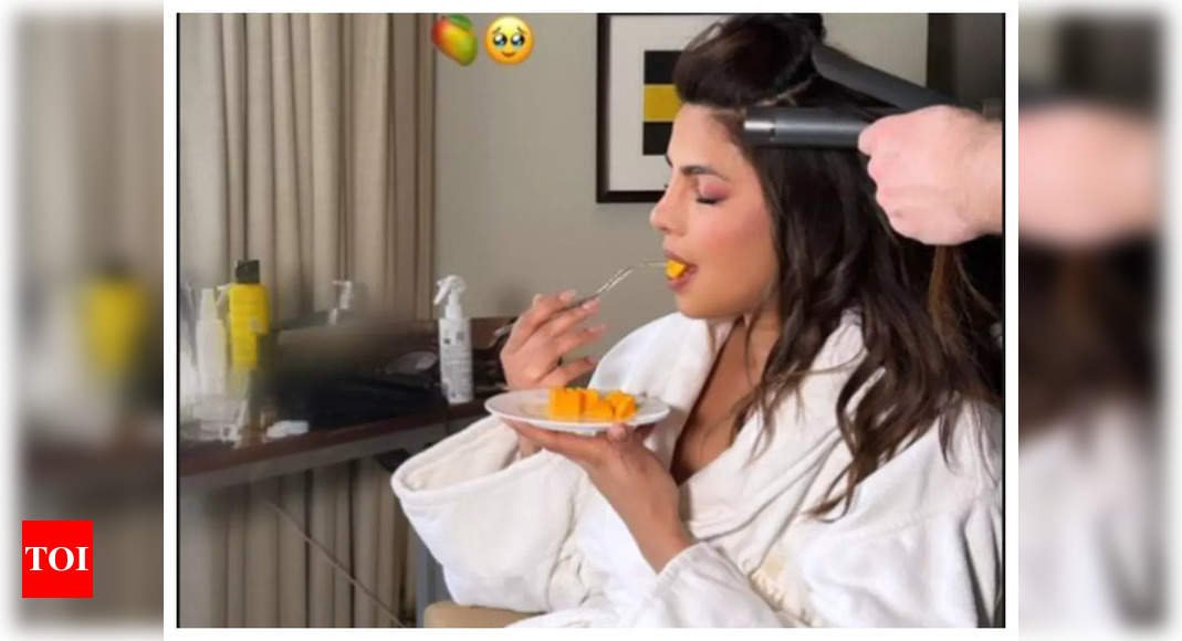 Priyanka Chopra feasts on delicious mangoes as she gets ready for ‘Citadel’ promotions in London; asks if it is ‘legal’ to smuggle them – See photos – Times of India