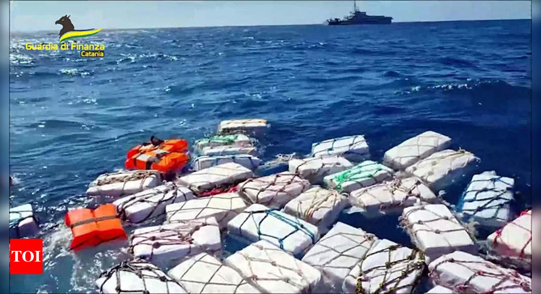 Two tonnes of cocaine found floating off Sicily – Times of India