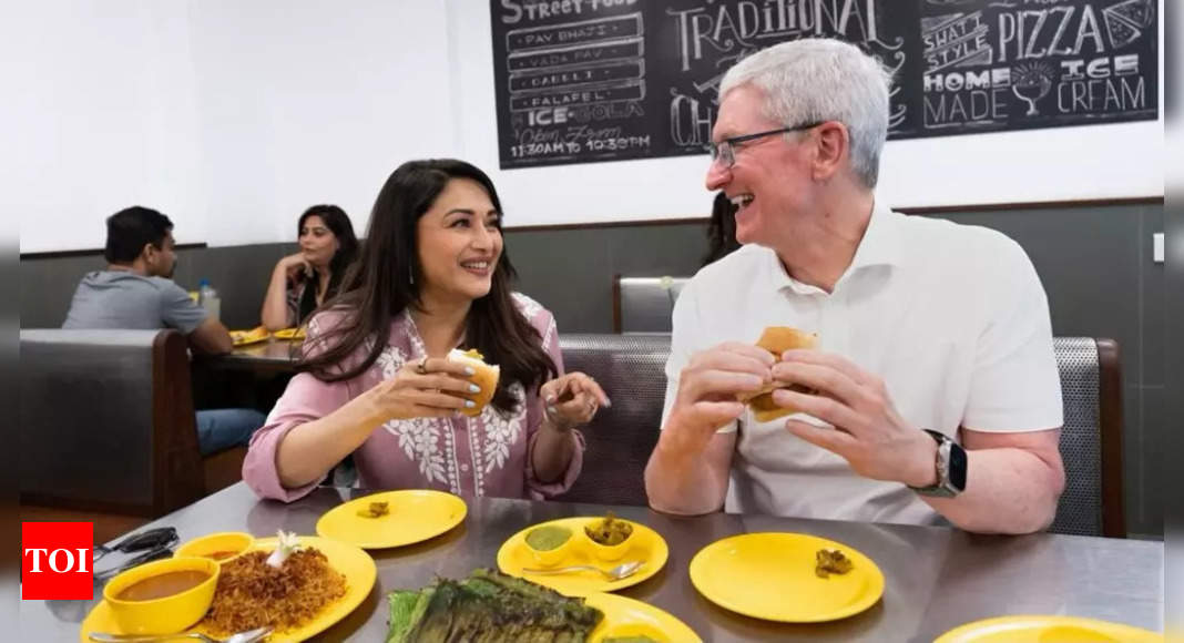Madhuri Dixit introduces Tim Cook to vada pav: Here’s what Apple CEO has to say – Times of India