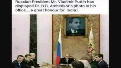FAKE ALERT: Photo of Ambedkar's portrait in Putin's office is morphed