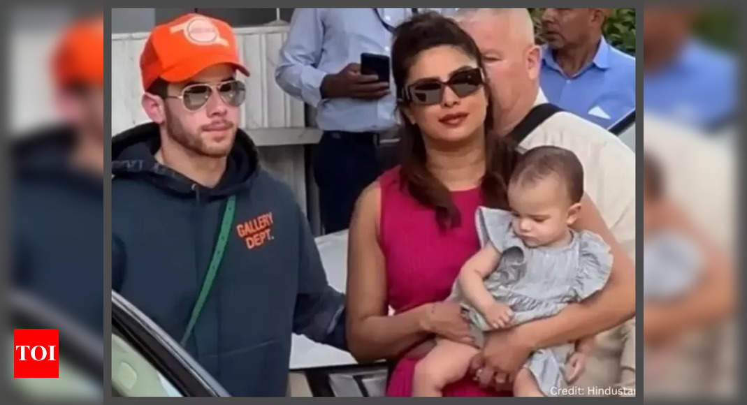 Priyanka Chopra and Nick Jonas gets snapped with baby Malti looking stylish as ever on the streets of London – photos inside – Times of India