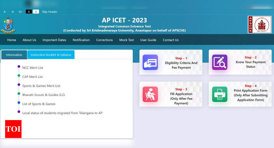 AP ICET 2023: AP ICET 2023 registration ends tomorrow at cets.apsche.ap.gov.in, apply here – Times of India