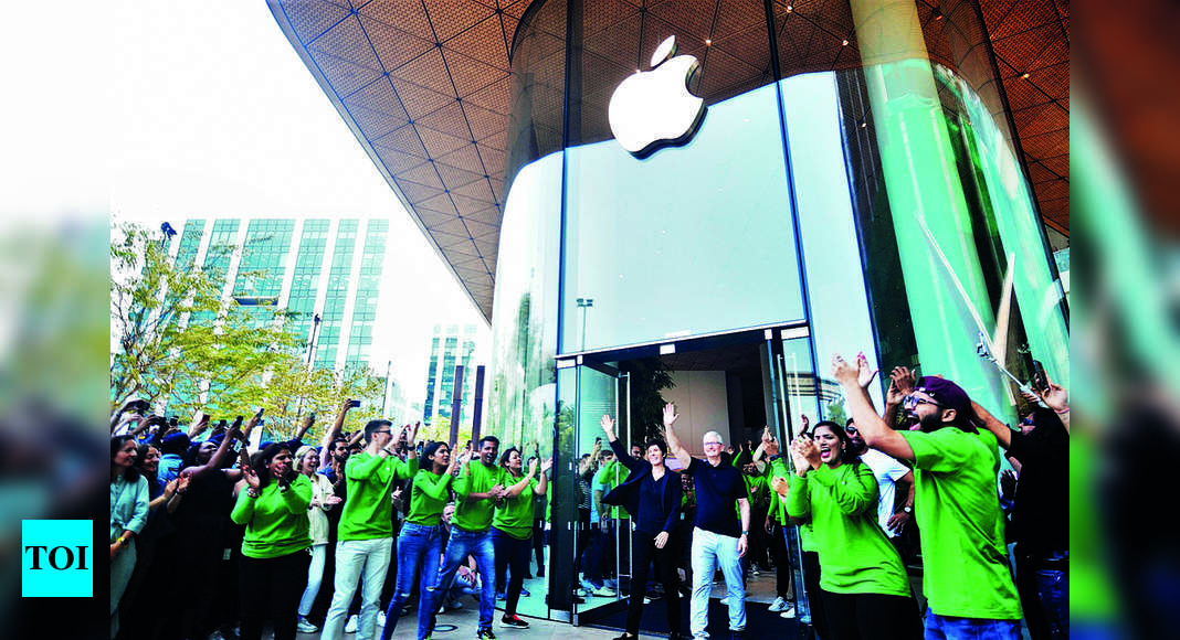 Apple: Fans throng 1st store for Apple experience – Times of India