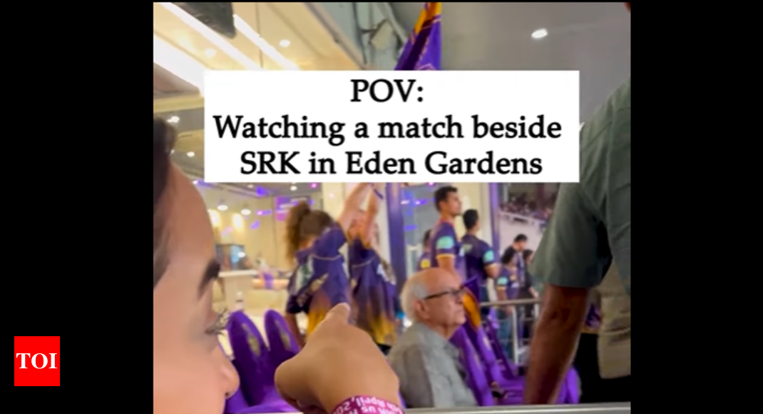 A woman’s vlog of watching a KKR match with SRK goes viral - Times of India