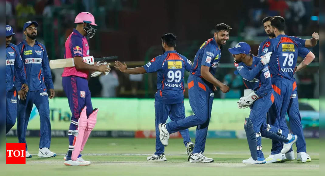 RR vs LSG Highlights: Bowlers shine as Lucknow Super Giants gun down Rajasthan Royals for fourth win | Cricket News – Times of India