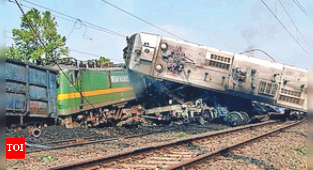 MP train accident Goods train jumps signal, hits another, kills its