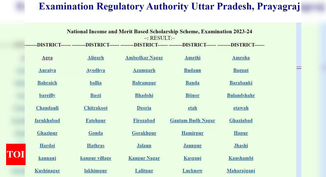 Uttar Pradesh Nmms Result 2023 Uttar Pradesh Nmms Result 2023