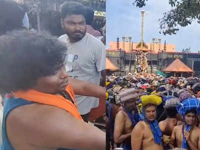 Yogi Babu greets fans at the Sabarimala ahead of the 'Yaanai Mugathan' release