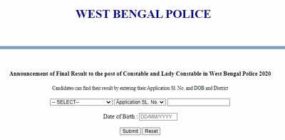 WB Police Constable Final Result 2020 announced on wbpolice.gov.in, download now