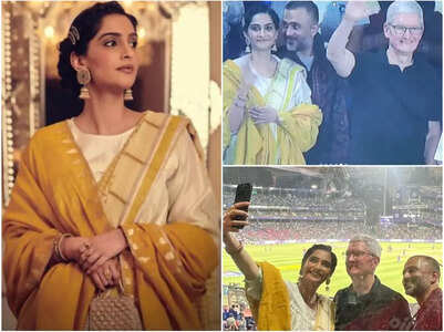 Sonam's cricket match outing with Tim Cook