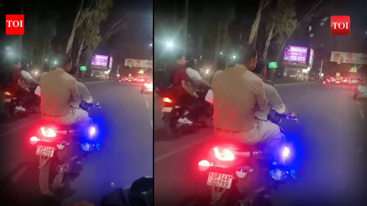 ghaziabad: UP cops riding bike without helmets get a challan of 1k in ...