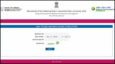NTA JNU Various Non Teaching Post Exam City 2023 released, download here