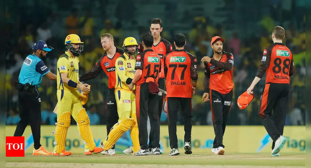 CSK vs SRH Highlights: Ravindra Jadeja, Devon Conway hand Chennai Super Kings fourth win of season | Cricket News – Times of India