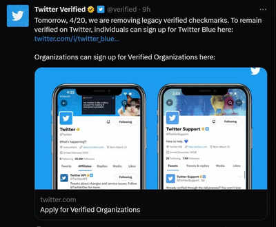 Twitter does away with the free verified blue tick