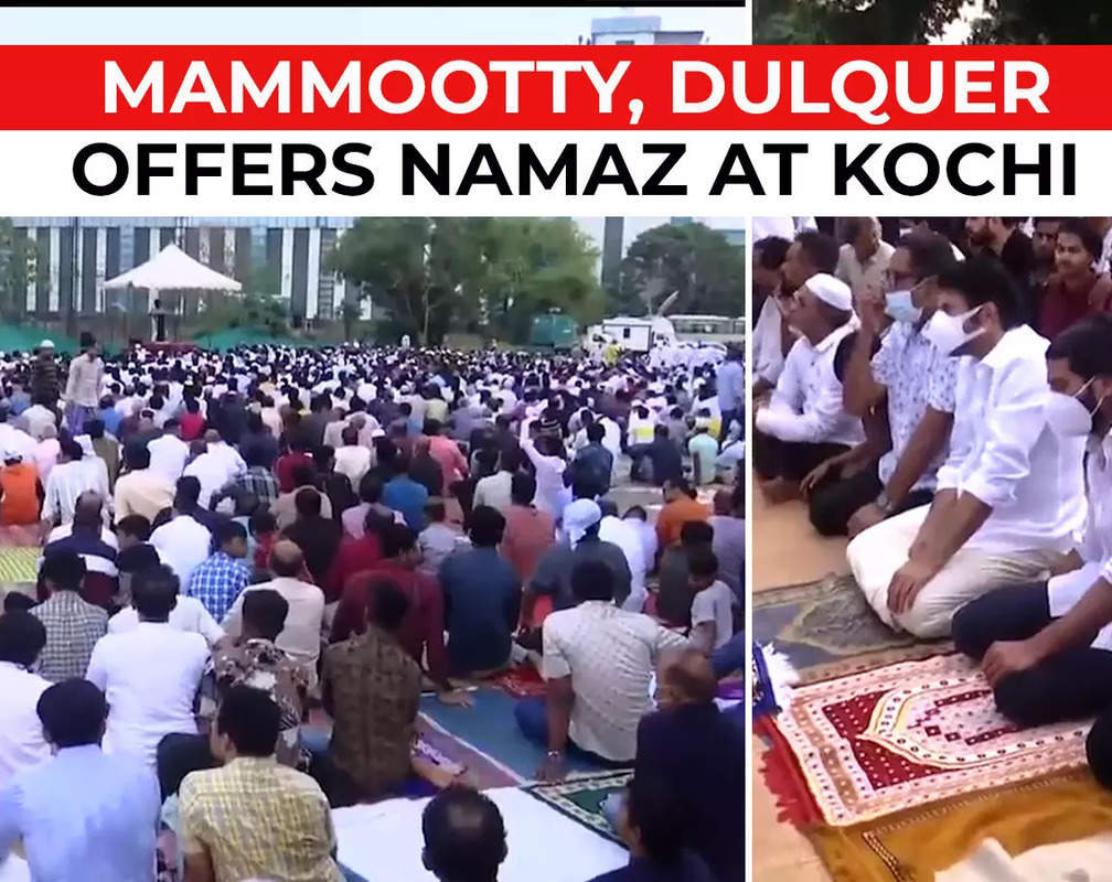 
Megastar Mammootty and Dulquer Salmaan offered Namaz on the occasion of Eid Ul Fitr at Kochi
