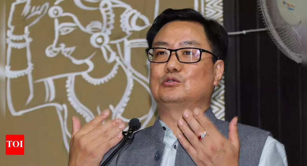 Rijiju:  Collegium issue is all about mindgame, won’t comment: Law minister Rijiju | India News – Times of India