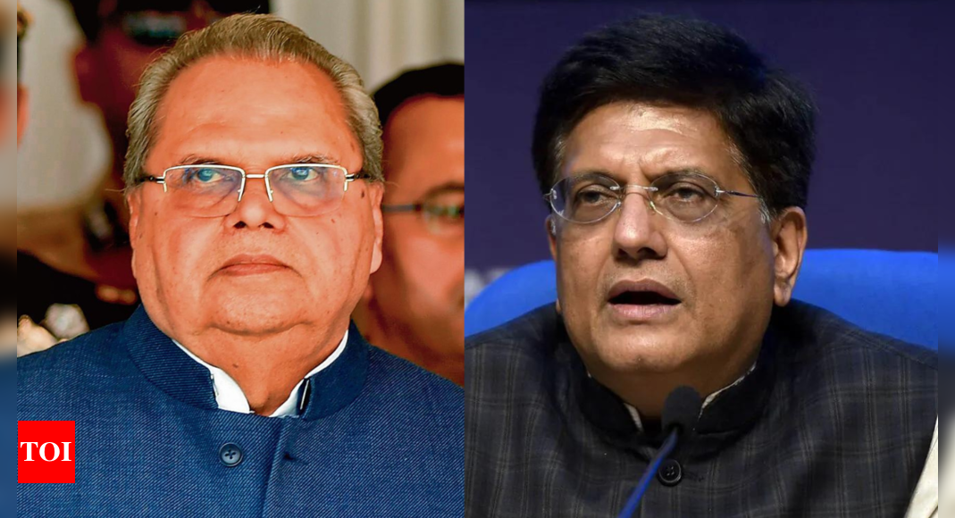 Condemn people who spread negativity: Piyush Goyal on Satya Pal Malik remarks | India News – Times of India