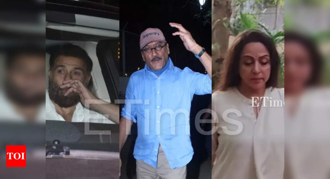 Sunny Deol, Jackie Shroff, Hema Malini: Celebs spotted at Aditya Chopra’s house after Pamela Chopra passes away – Pics inside – Times of India